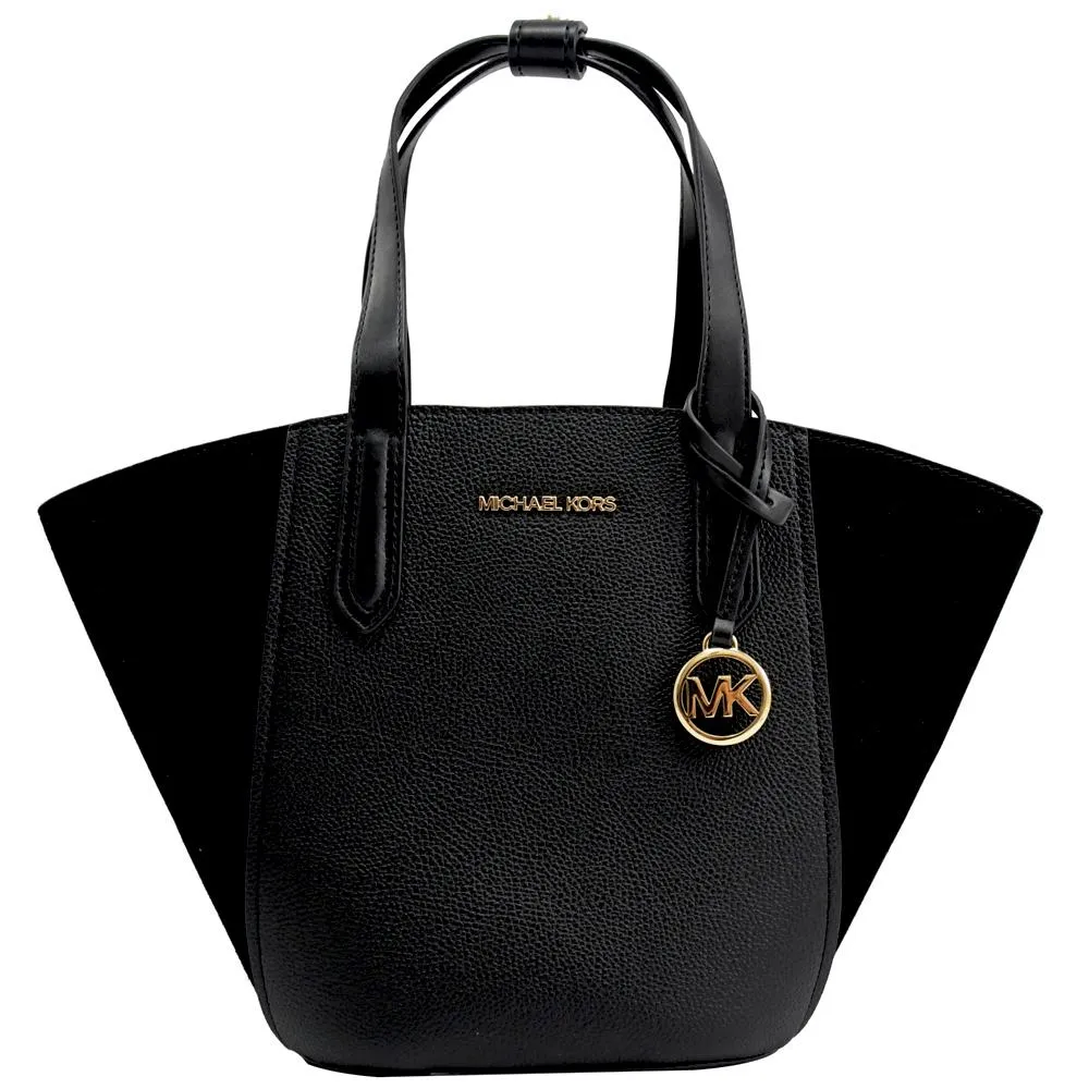 MICHAEL KORS PORTIA 絨面皮革拼接肩背托特包.黑(買就送MK中夾) 歷史價格詳細信息