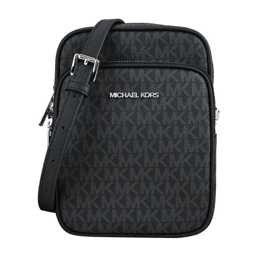 MICHAEL KORS MK緹花前口袋直式斜背包-中/咖 歷史價格詳細信息