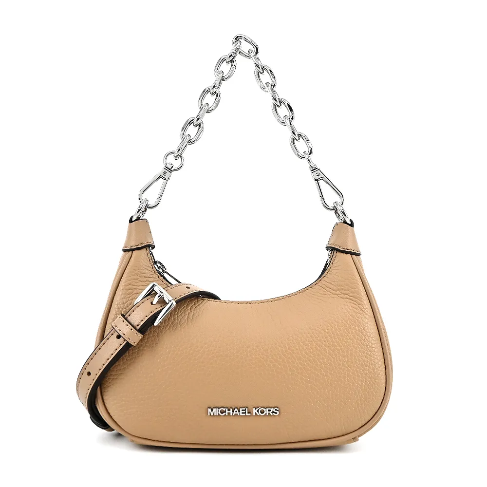 MICHAEL KORS CORA 金字Logo紅色荔枝紋皮革牛角金鏈兩用包(大) 歷史價格詳細信息