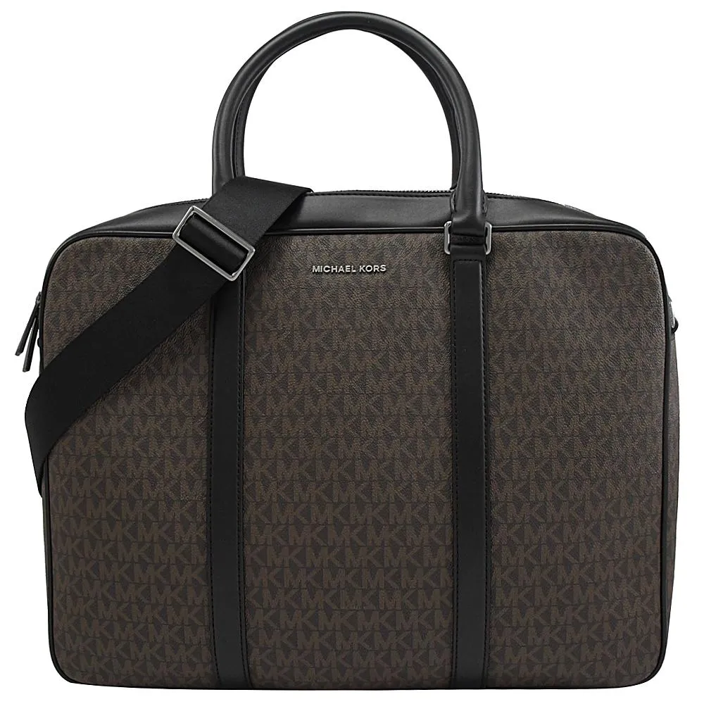 MICHAEL KORS COOPER 咖啡色皮革條飾對開式短夾+皮革鎖圈禮盒 歷史價格詳細信息