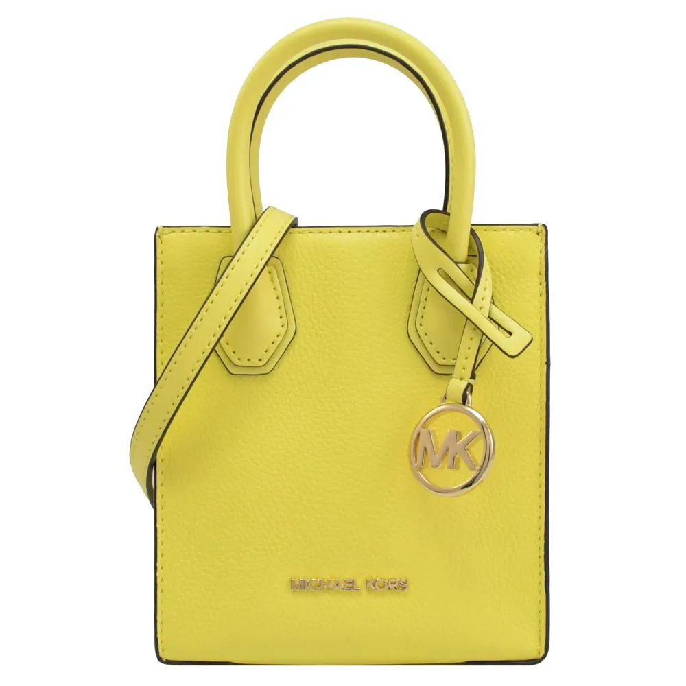 MICHAEL KORS MERCER 素面荔枝紋迷你手提兩用包.咖 歷史價格詳細信息