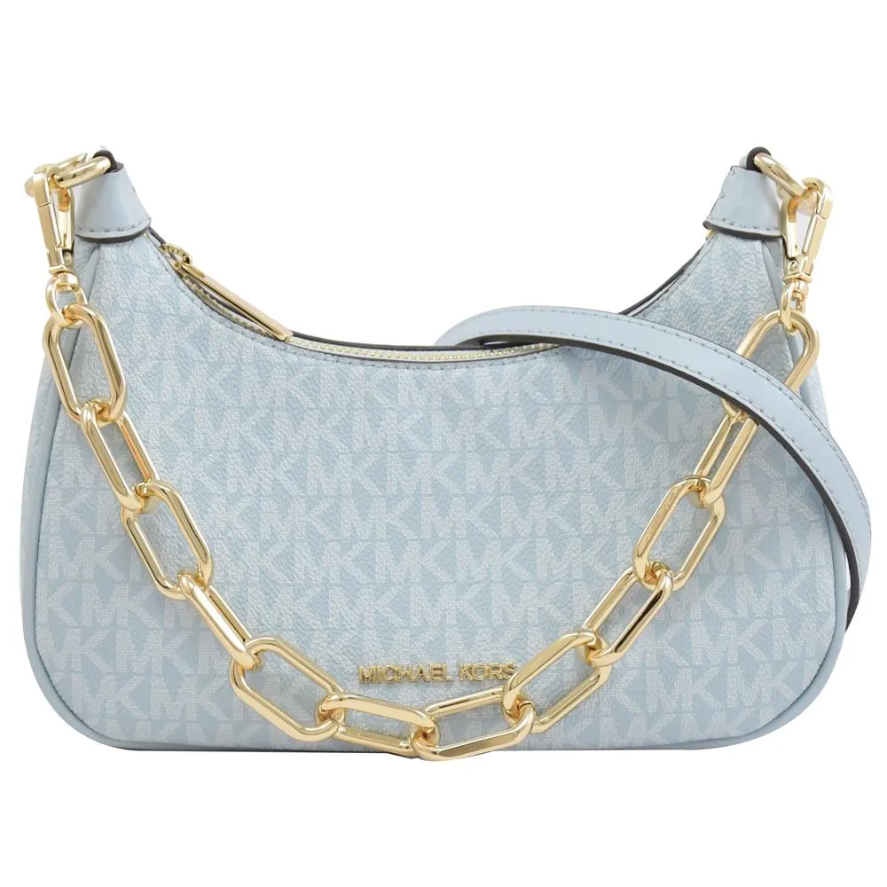 MICHAEL KORS CORA 金字Logo紅色荔枝紋皮革牛角金鏈兩用包(大) 歷史價格詳細信息