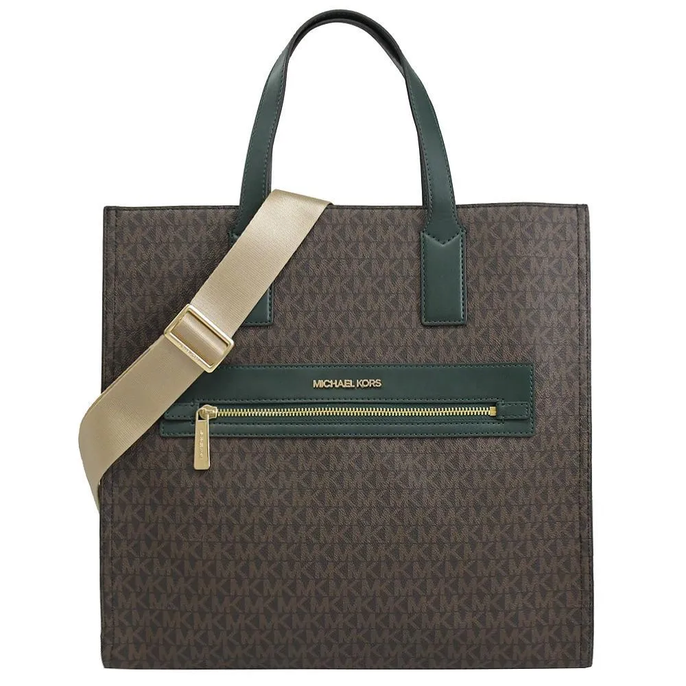 MICHAEL KORS KENLY 滿版字母手提兩用包.深咖/粉(買就隨機送MK手拿包) 歷史價格詳細信息