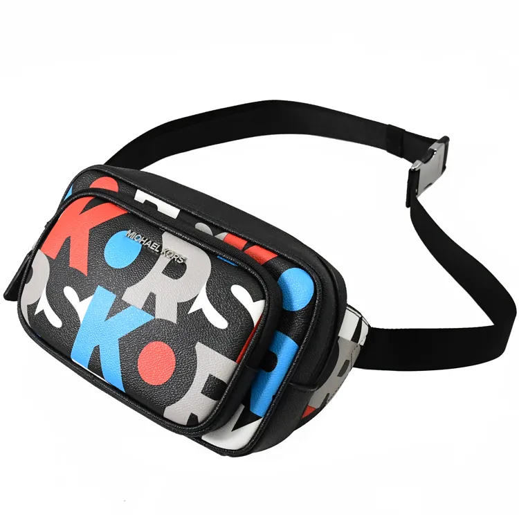 MICHAEL KORS COOPER 撞色條紋拼接四卡零錢短夾.黑灰 歷史價格詳細信息