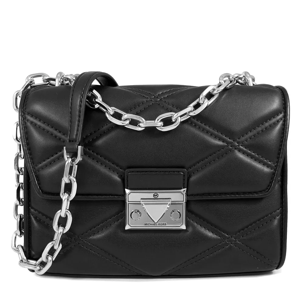 MICHAEL KORS SERENA 絎縫翻蓋肩斜背鍊包 黑色 (贈原廠防塵袋紙袋) 歷史價格詳細信息