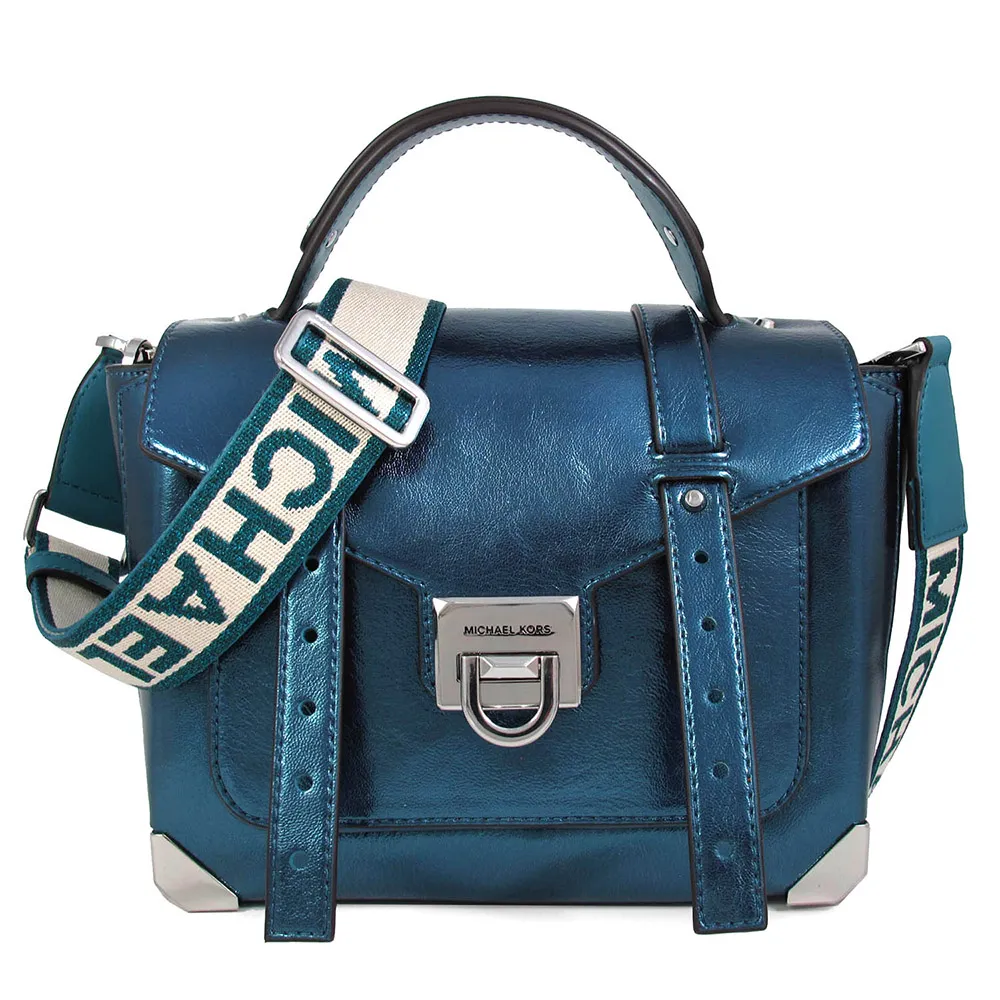 MICHAEL KORS Manhattan 緹花logo翻蓋手提/斜背二用包-乾燥玫瑰粉/中 歷史價格詳細信息