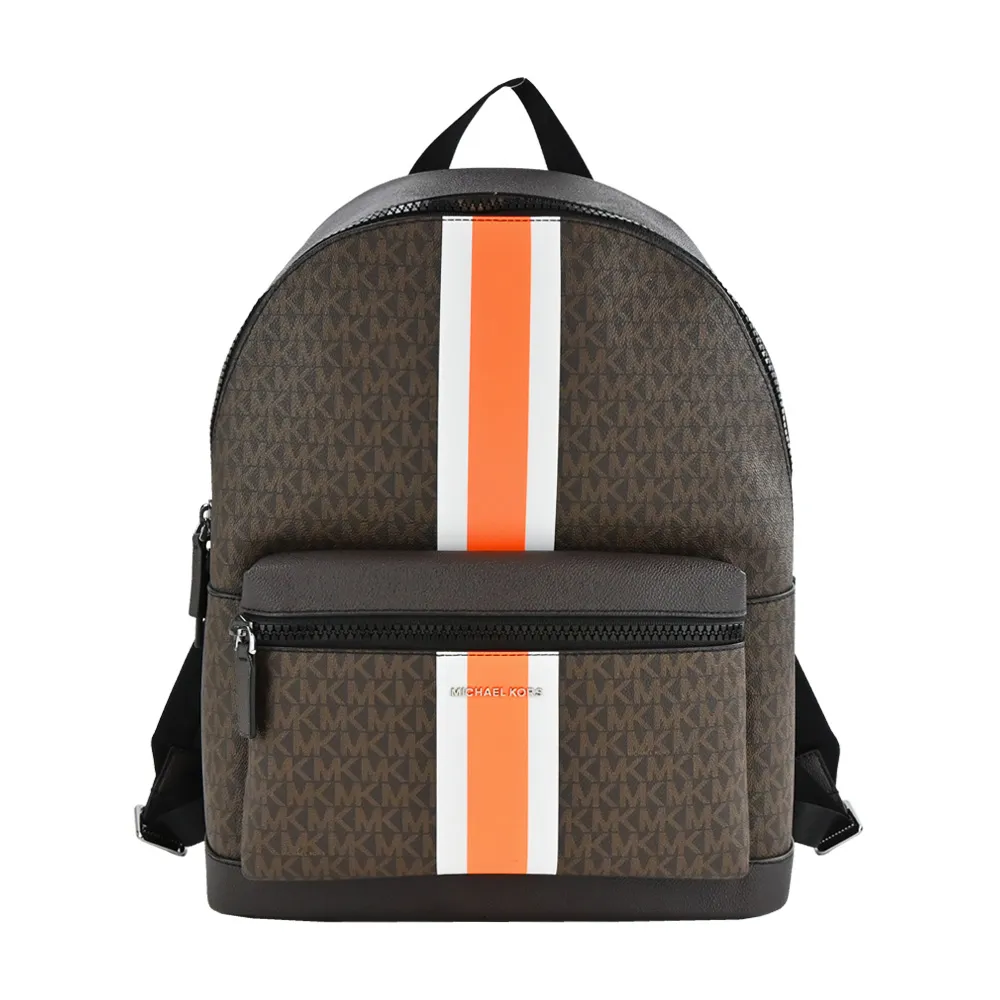 MICHAEL KORS MK直紋滿版斜背包-小/銀字棕 歷史價格詳細信息