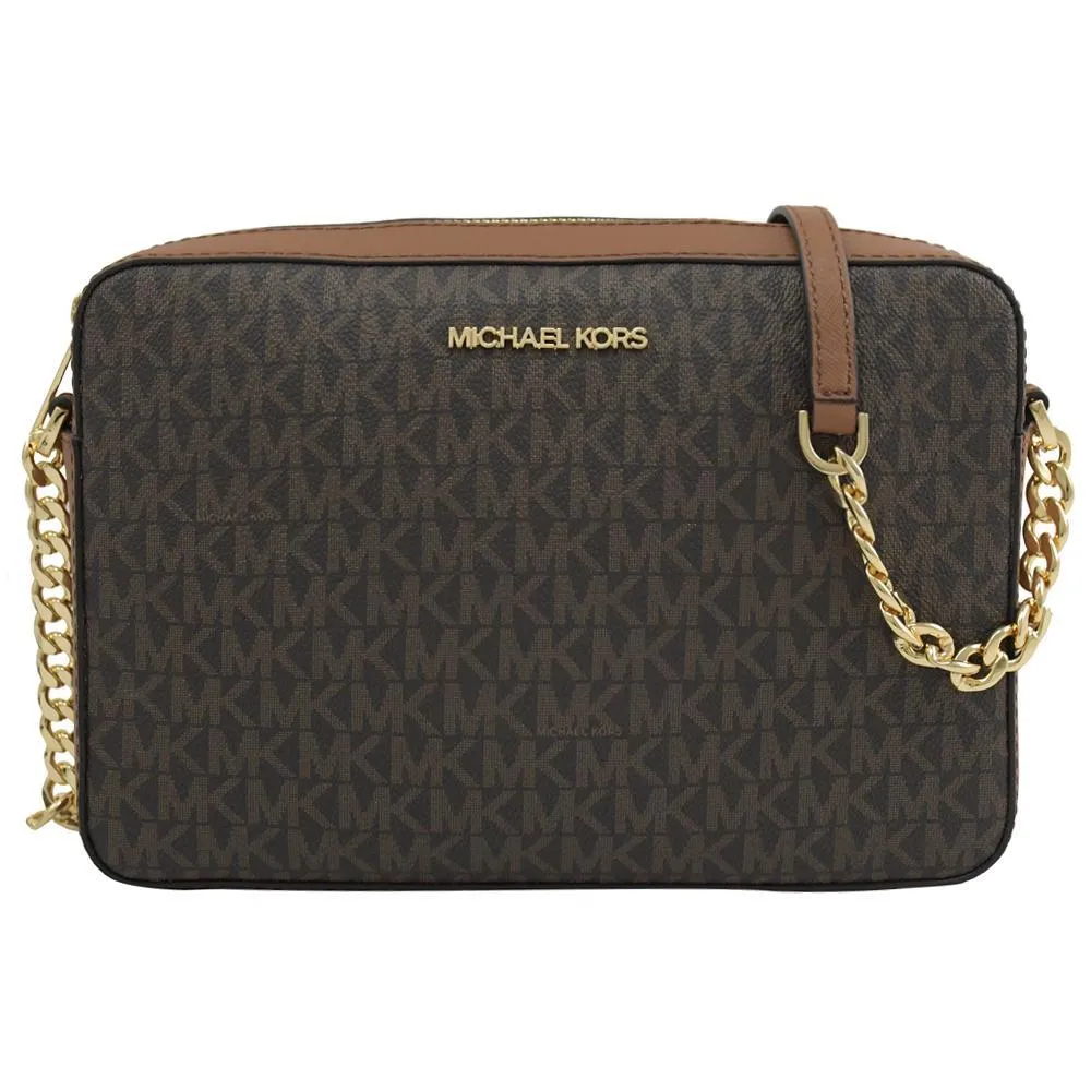 MICHAEL KORS JET SET 經典印花鍊條斜背方包.淺藍 歷史價格詳細信息