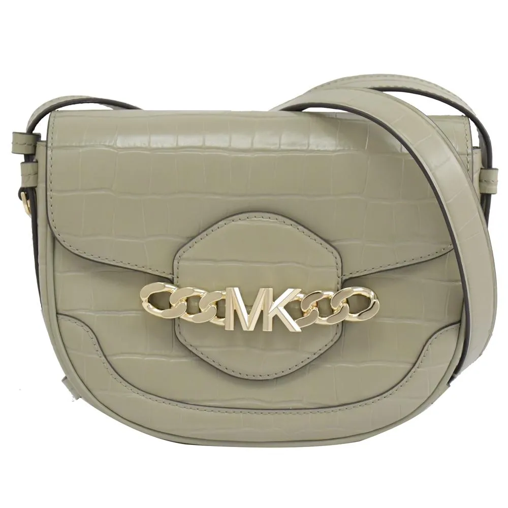 Michael Kors  金屬MK大吊飾方型卡夾防刮皮革 4卡/零錢包禮盒(瑪爾法米色 歷史價格詳細信息