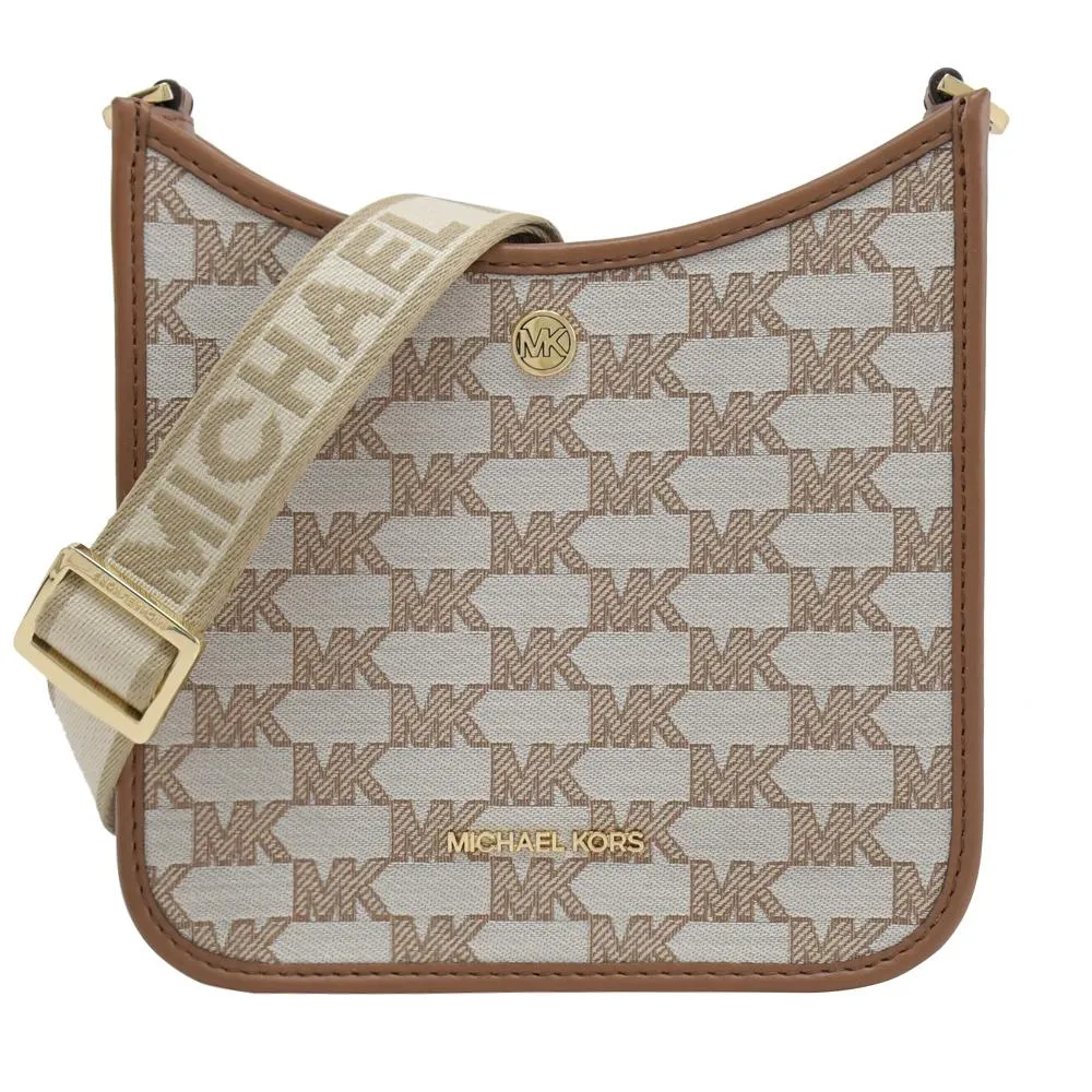 MICHAEL KORS BRILEY 銀色小圓扣黑色防刮滿版MK小牛角斜背包 歷史價格詳細信息