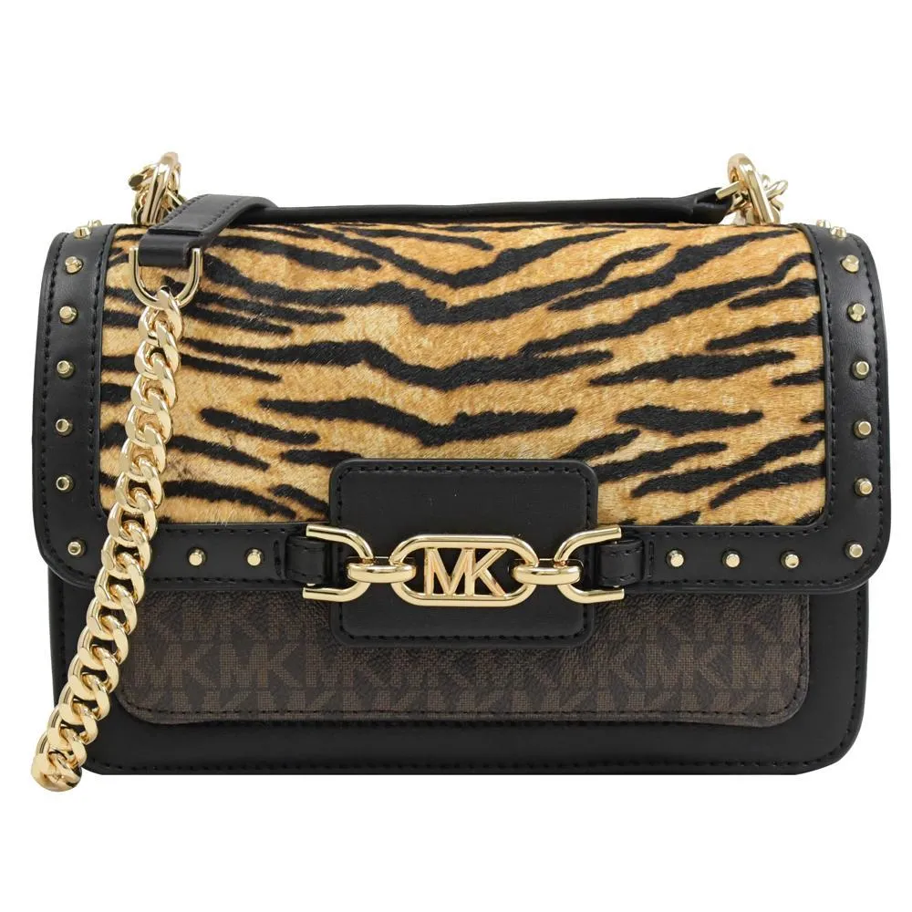 MICHAEL KORS HEATHER 金屬MK印花鍊帶斜背包.赤紅 歷史價格詳細信息