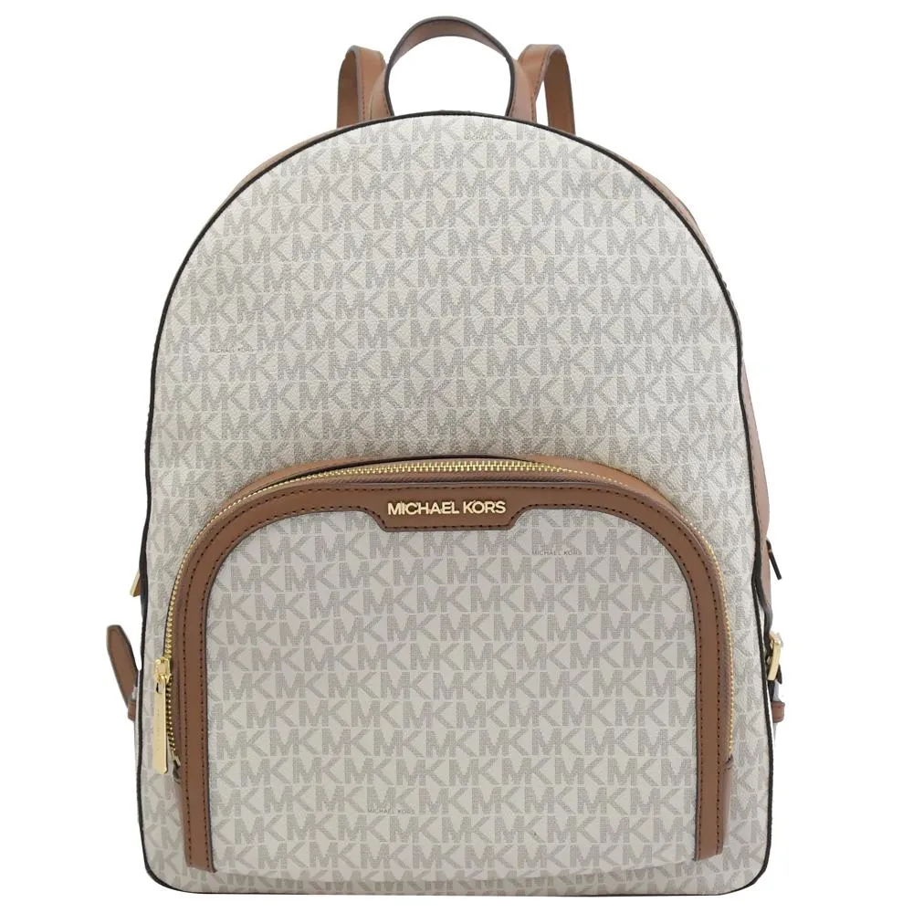 MICHAEL KORS JAYCEE 金字Logo滿版MK咖啡X馬鞍棕色三用包(手提/斜/後背) 歷史價格詳細信息