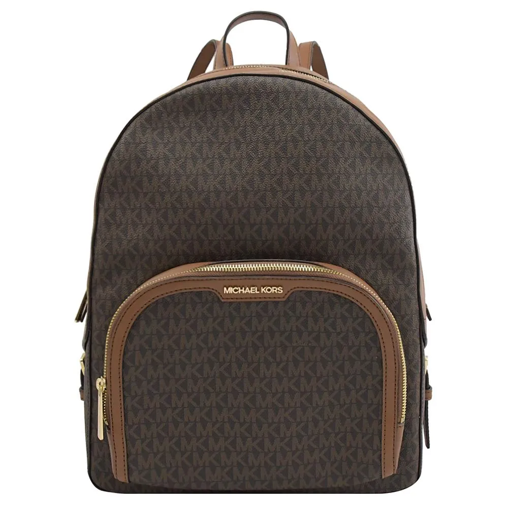 MICHAEL KORS JAYCEE 金字Logo滿版MK咖啡X馬鞍棕色三用包(手提/斜/後背) 歷史價格詳細信息