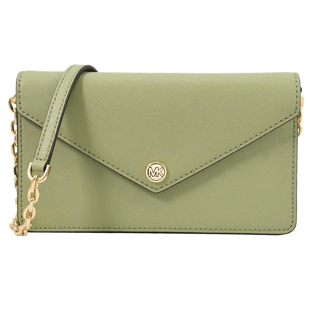 【Michael Kors】WOC 經典滿版撞色MK印花多卡手機晚宴包斜背包(褐/白) 歷史價格詳細信息