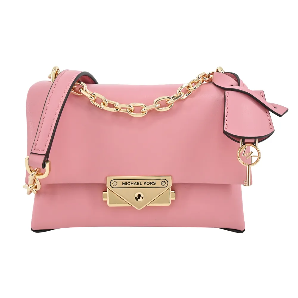 MICHAEL KORS CECE 滿版金字LOGO鎖頭吊飾釦式肩背/斜背包-中/咖 歷史價格詳細信息