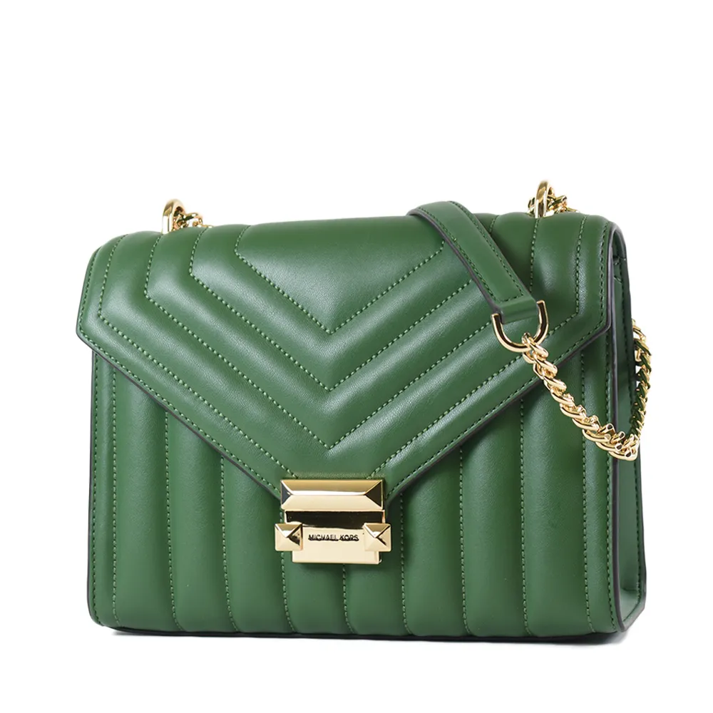 Michael Kors 絎縫山形紋翻蓋釦式三折長夾 贈原廠紙盒紙袋 歷史價格詳細信息