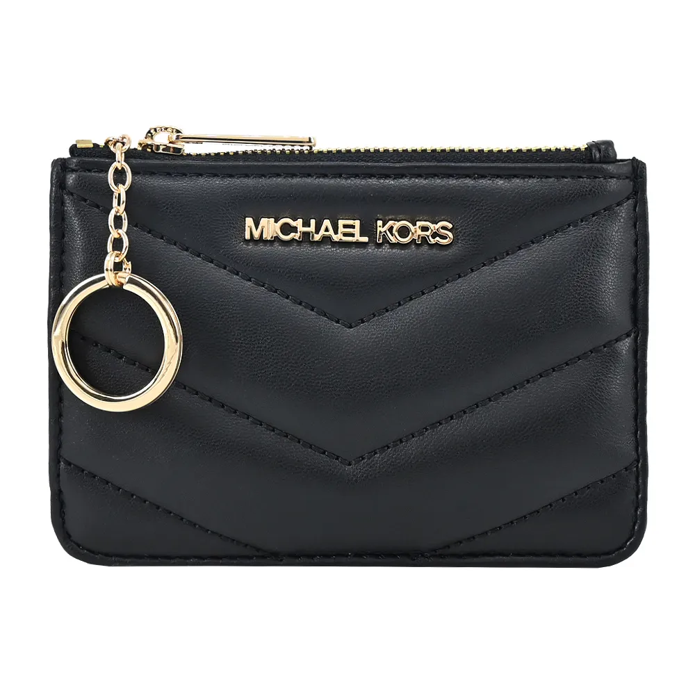 MICHAEL KORS JET SET衍縫山形紋小香風翻蓋長夾-黑 歷史價格詳細信息