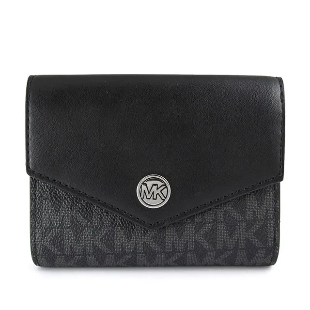 MICHAEL KORS JET SET TRAVEL 金字LOGO黑灰色防刮滿版MK手提式長夾 歷史價格詳細信息