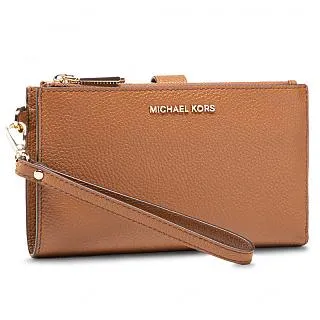 【Michael Kors】經典不敗款 Trisha 金字LOGO荔枝紋皮革三層側背包/斜背包(黑色) 歷史價格詳細信息