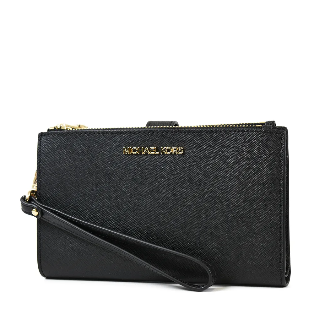 MICHAEL KORS 金字小LOGO防刮皮革對折釦式手掛手拿/手機包-焦糖色 歷史價格詳細信息