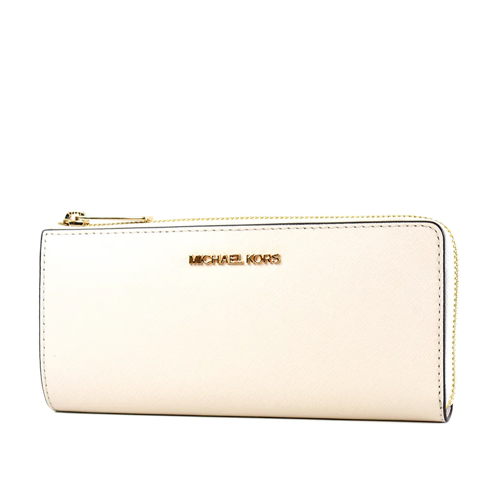 MICHAEL KORS 專櫃款 防刮十字紋L型拉鍊長夾-桑葚紅 歷史價格詳細信息