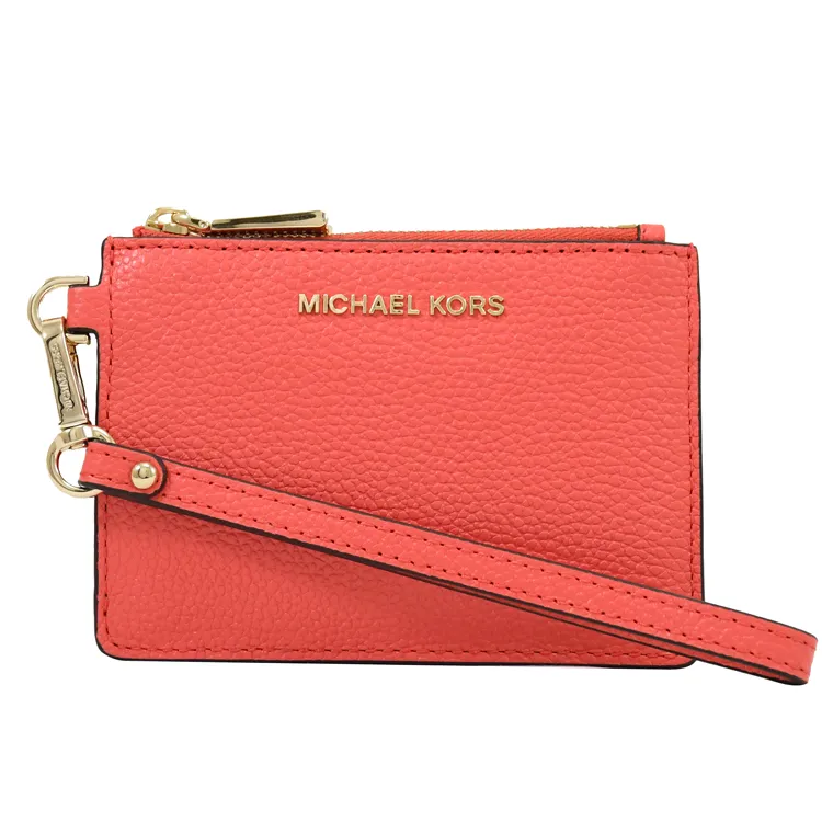 MICHAEL KORS JET SET 荔枝皮革翻蓋斜背包.珊瑚紅 歷史價格詳細信息