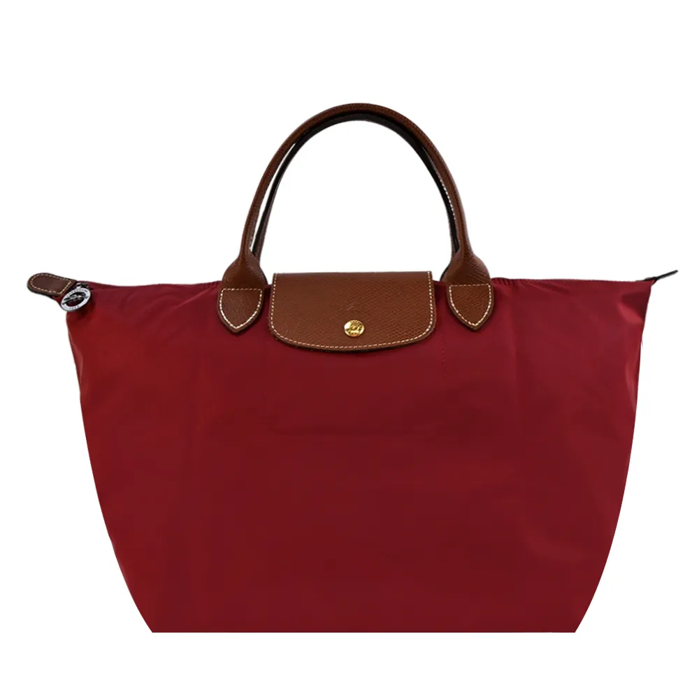 LONGCHAMP LE PLIAGE系列短把尼龍摺疊水餃包(小/牧丹粉) 歷史價格詳細信息