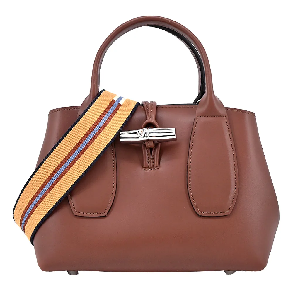 LONGCHAMP ROSEAU系列竹節小羊皮水桶斜背包(迷你/白) 歷史價格詳細信息