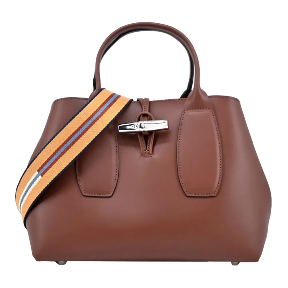 LONGCHAMP ROSEAU系列竹節小羊皮水桶斜背包(迷你/白) 歷史價格詳細信息