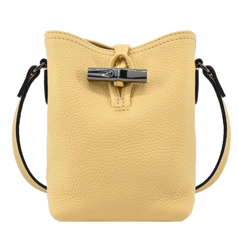 LONGCHAMP ROSEAU ESSENTIAL系列金屬竹節牛皮肩背包(中/卡其綠) 歷史價格詳細信息