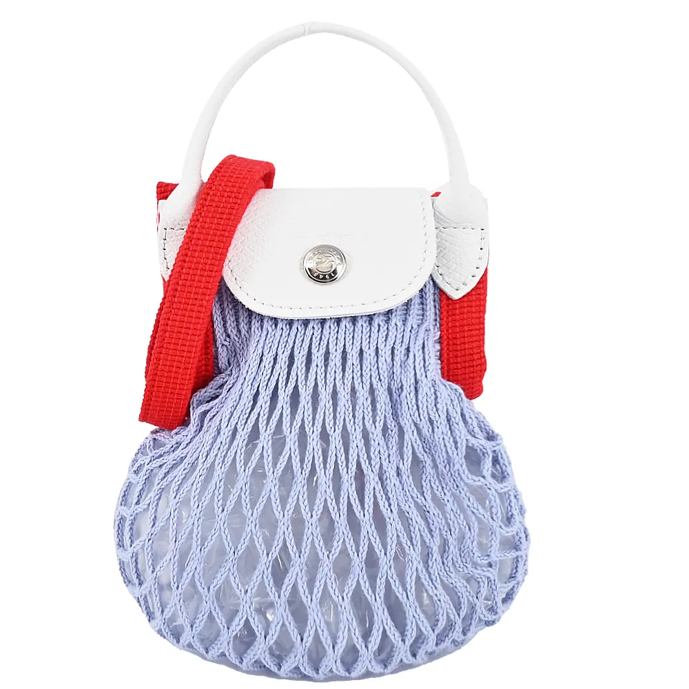 LONGCHAMP LE PLIAGE FILET系列網狀棉質撞色手提/斜背兩用包(迷你/天藍) 價格比較,價格查詢,歷史價格詳細信息