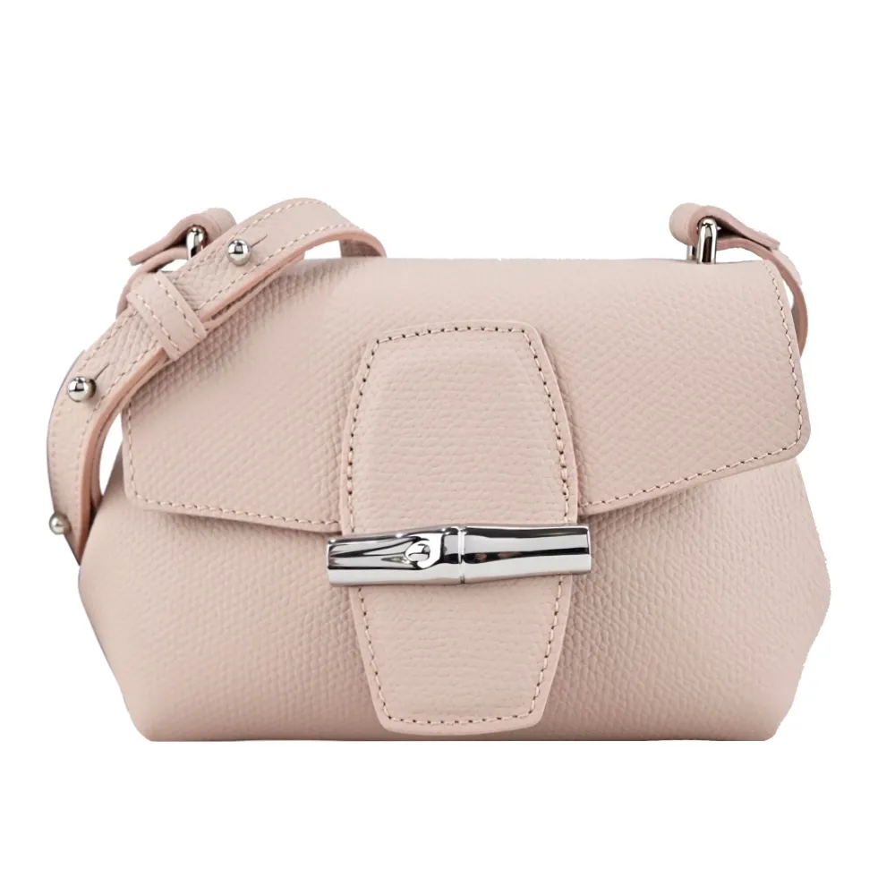 LONGCHAMP ROSEAU系列竹節卵石紋牛皮名片夾(白紙) 歷史價格詳細信息