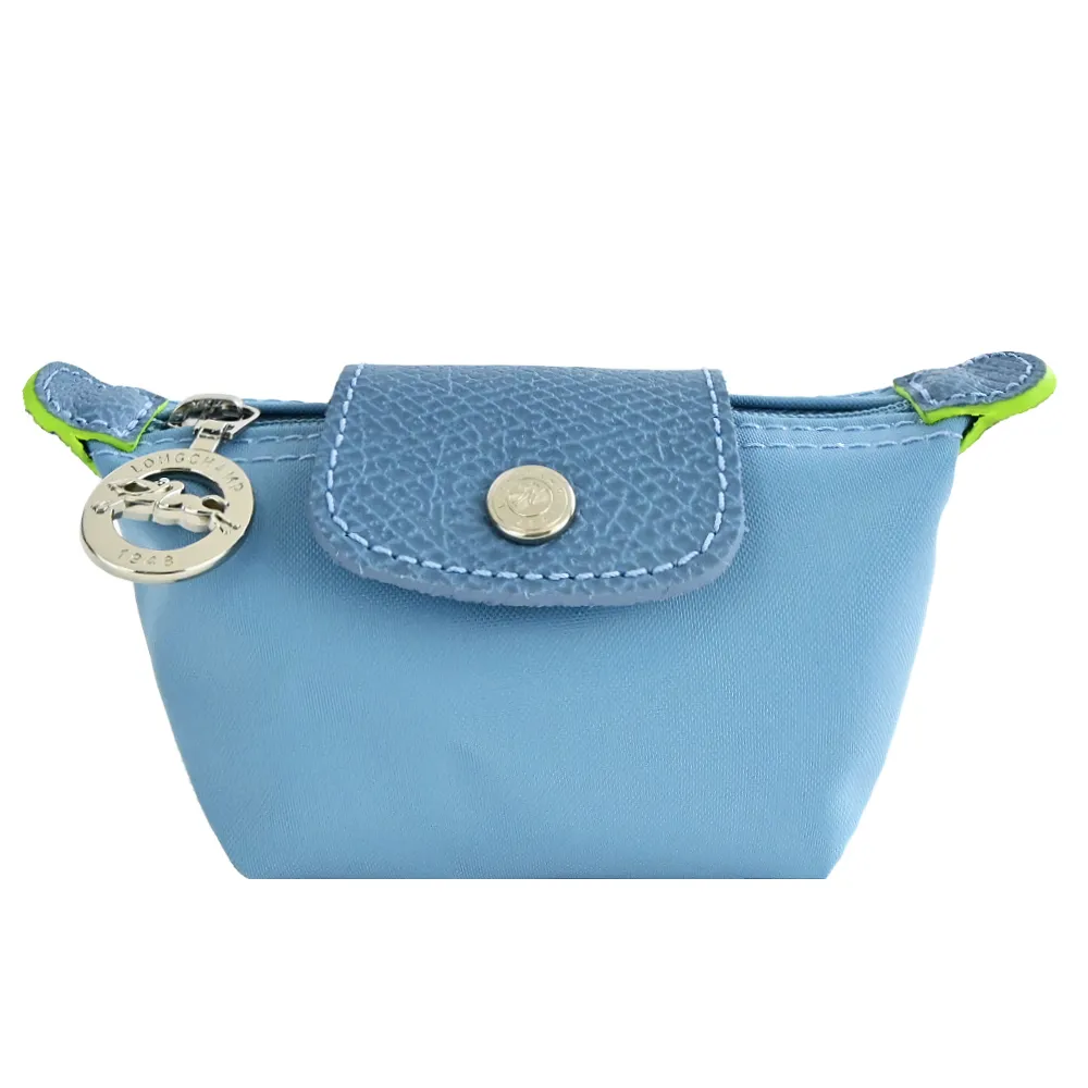 LONGCHAMP LE PLIAGE GREEN系列撞色再生尼龍水餃零錢包(天澄) 歷史價格詳細信息