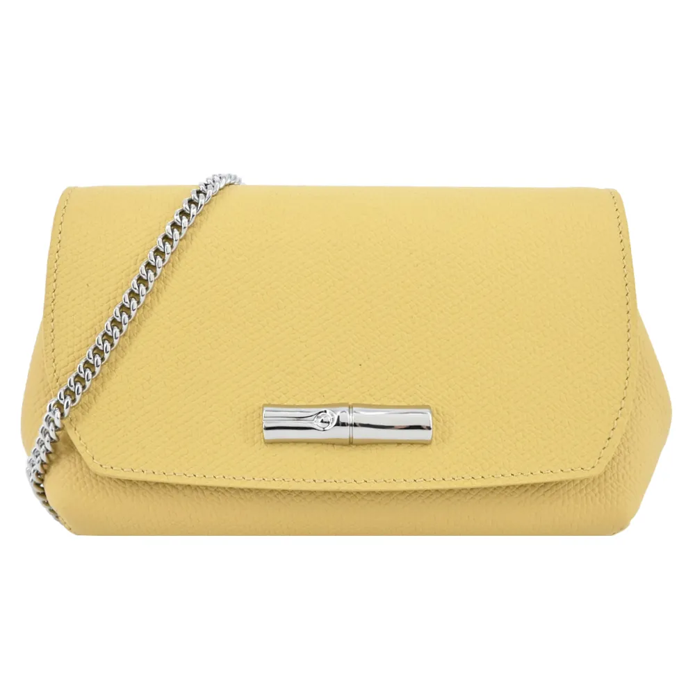 LONGCHAMP ROSEAU系列竹節卵石紋牛皮鍊帶斜背包(棕) 歷史價格詳細信息