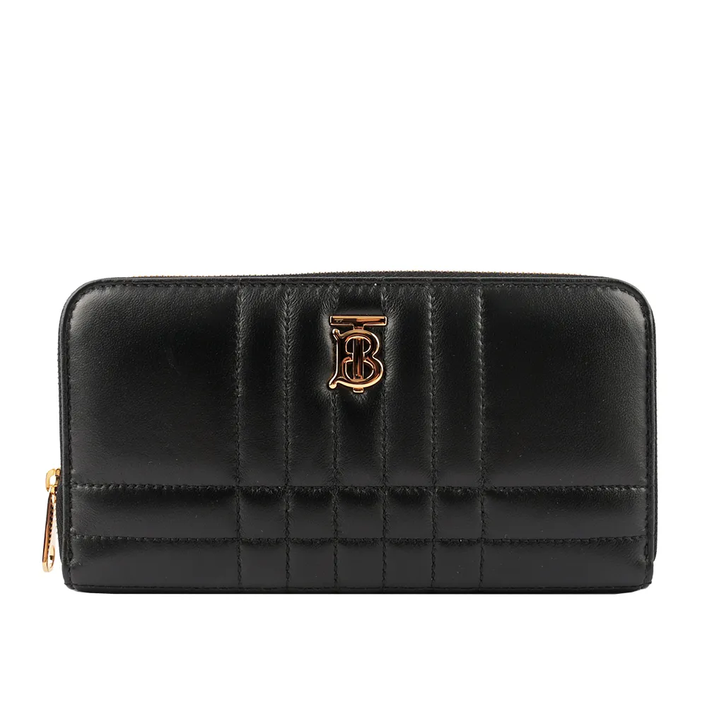 BURBERRY Lola 縫線小羊皮皮夾式鍊包/手拿包(黑色) 8066176 A1189 歷史價格詳細信息