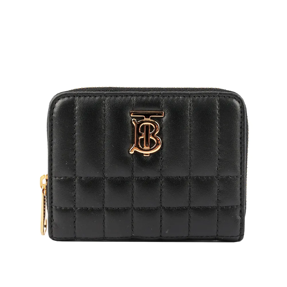 BURBERRY Lola 縫線小羊皮皮夾式鍊包/手拿包(黑色) 8066176 A1189 歷史價格詳細信息