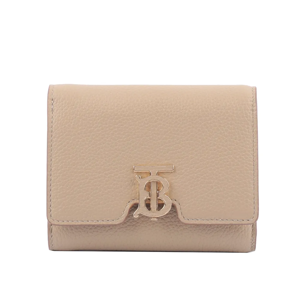 BURBERRY 8066021 金屬TB LOGO小牛皮釦式長夾.燕麥棕 歷史價格詳細信息