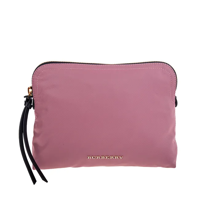 BURBERRY  經典LOGO 標誌尼龍拉鍊肩背/斜背包(黑) 歷史價格詳細信息