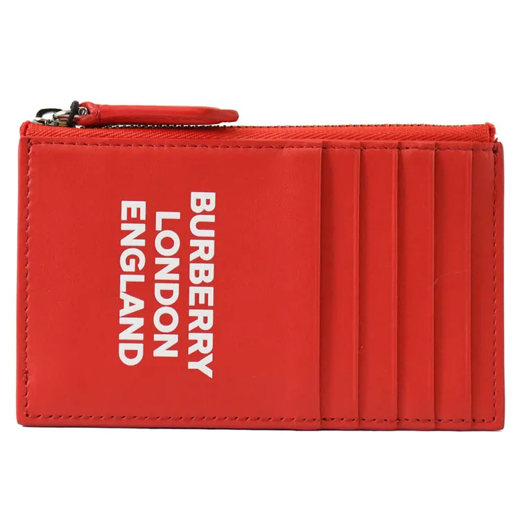 BURBERRY Logo 燙印小牛皮對開零錢袋短夾(黑色) 8014656 歷史價格詳細信息