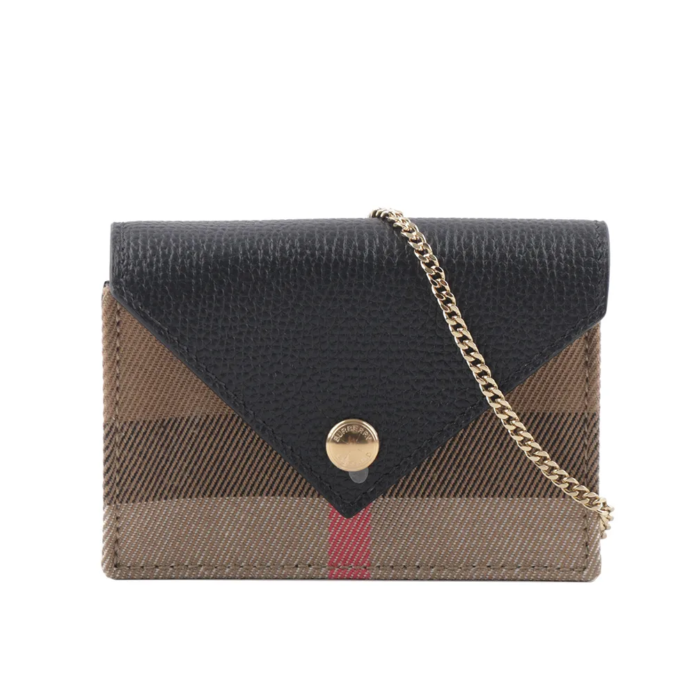 BURBERRY 經典格紋及小牛皮翻蓋長夾(經典米色) 8094421 A7026 歷史價格詳細信息