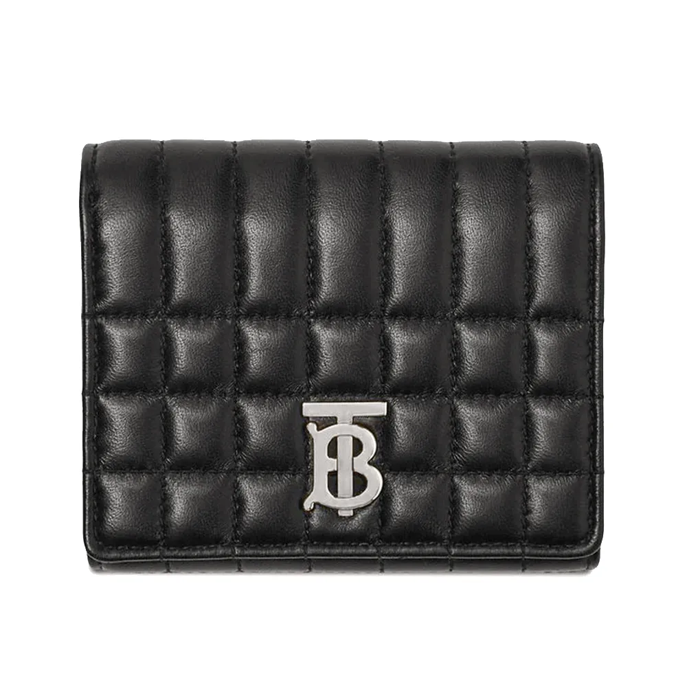 BURBERRY  TB 銀字LOGO粒面小牛皮零錢/卡片夾(黑色) 歷史價格詳細信息