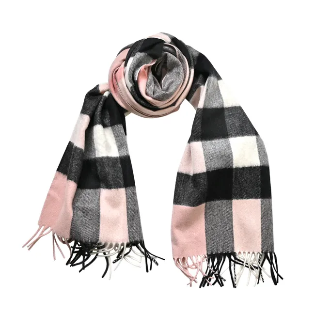 BURBERRY 經典格紋喀什米爾羊絨流蘇圍巾(鮮紅) 歷史價格詳細信息