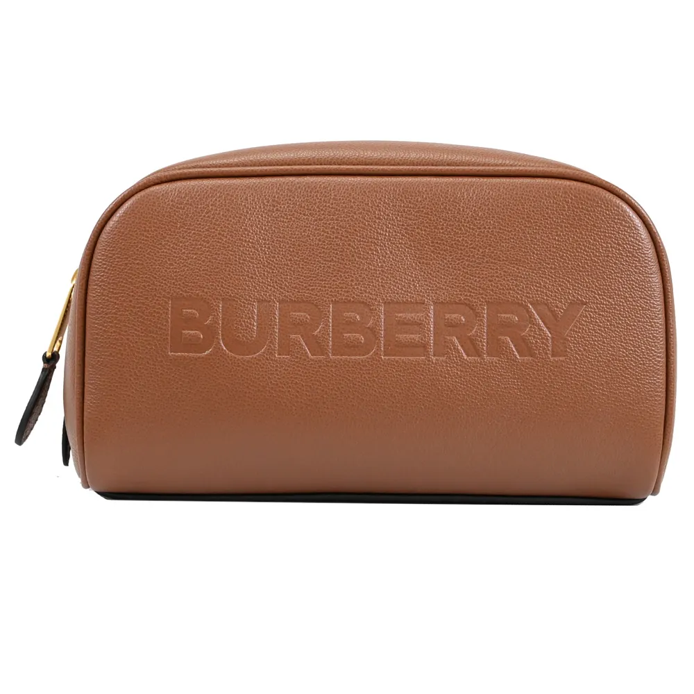 BURBERRY 8061361 HAMPSHIRE 烙印LOGO牛皮斜背方包.咖 歷史價格詳細信息