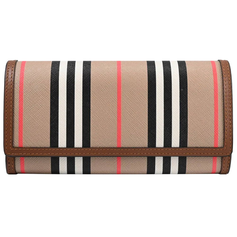 BURBERRY Halton 大格紋帆布及牛皮翻蓋二折長夾(海軍藍) 80845301 歷史價格詳細信息