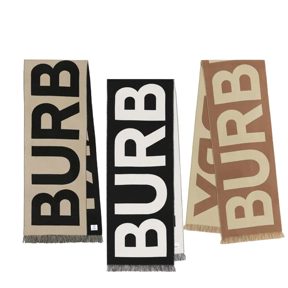 BURBERRY 經典LOGO羊毛圍巾(黑色) 歷史價格詳細信息