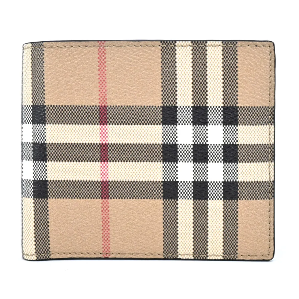 BURBERRY Vintage經典格紋帆布短夾(典藏米色) 歷史價格詳細信息