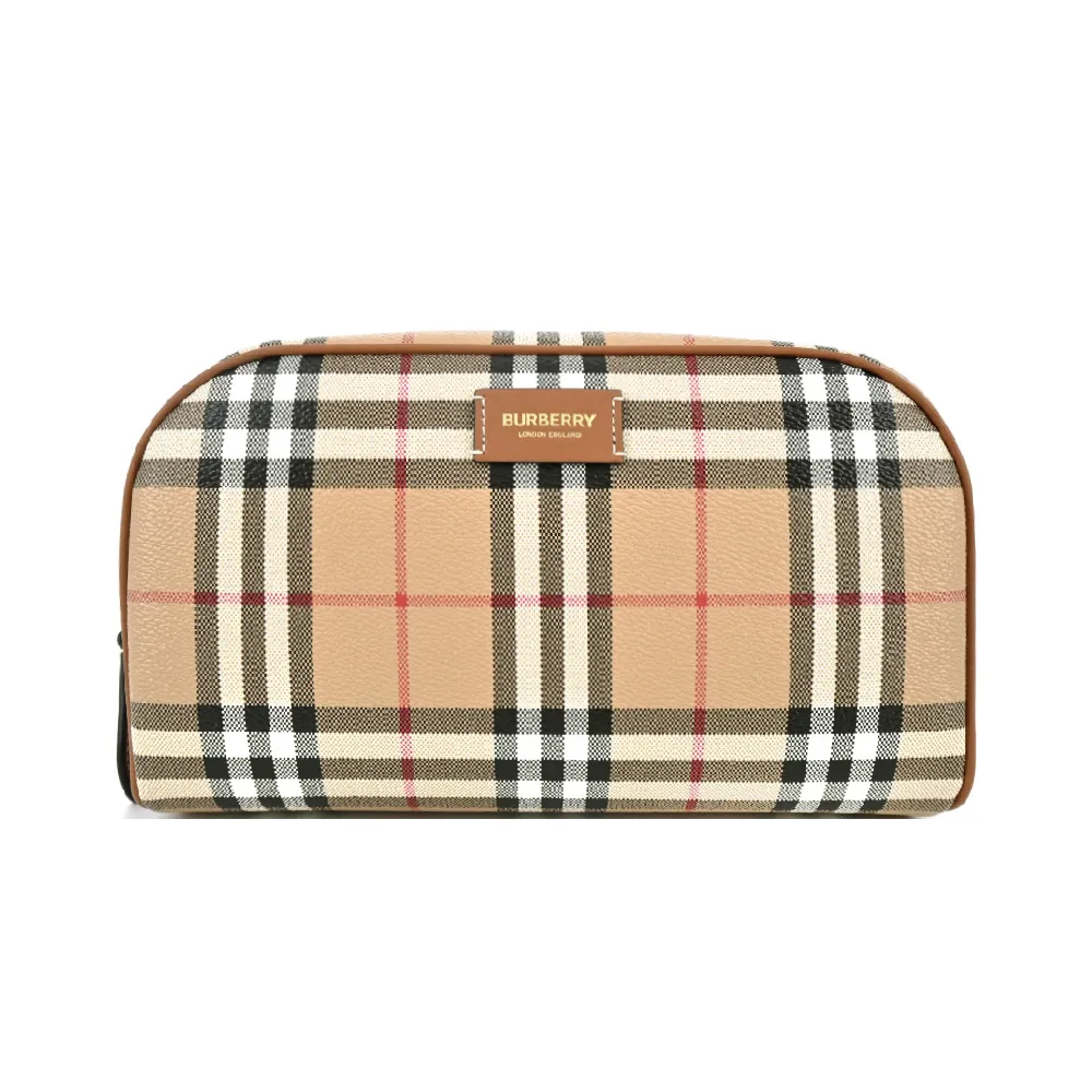 BURBERRY  經典LOGO中型化妆包(卡其) 歷史價格詳細信息