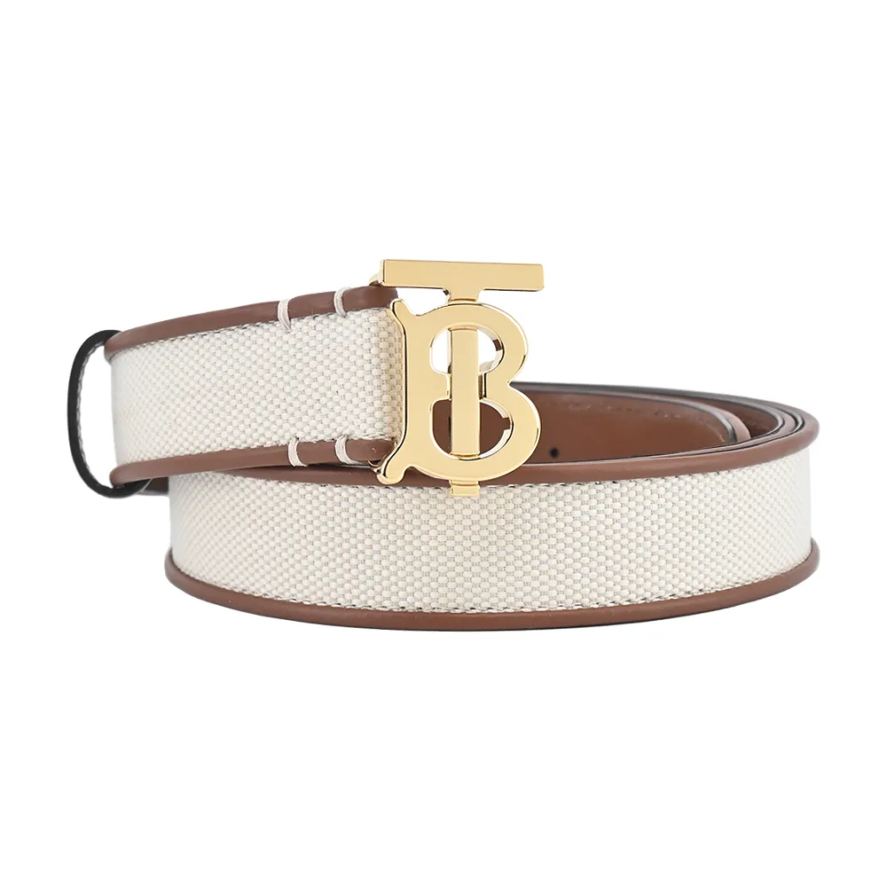 BURBERRY TB Logo 帆布及牛皮拼色小號斜背包(麥芽棕色) 歷史價格詳細信息