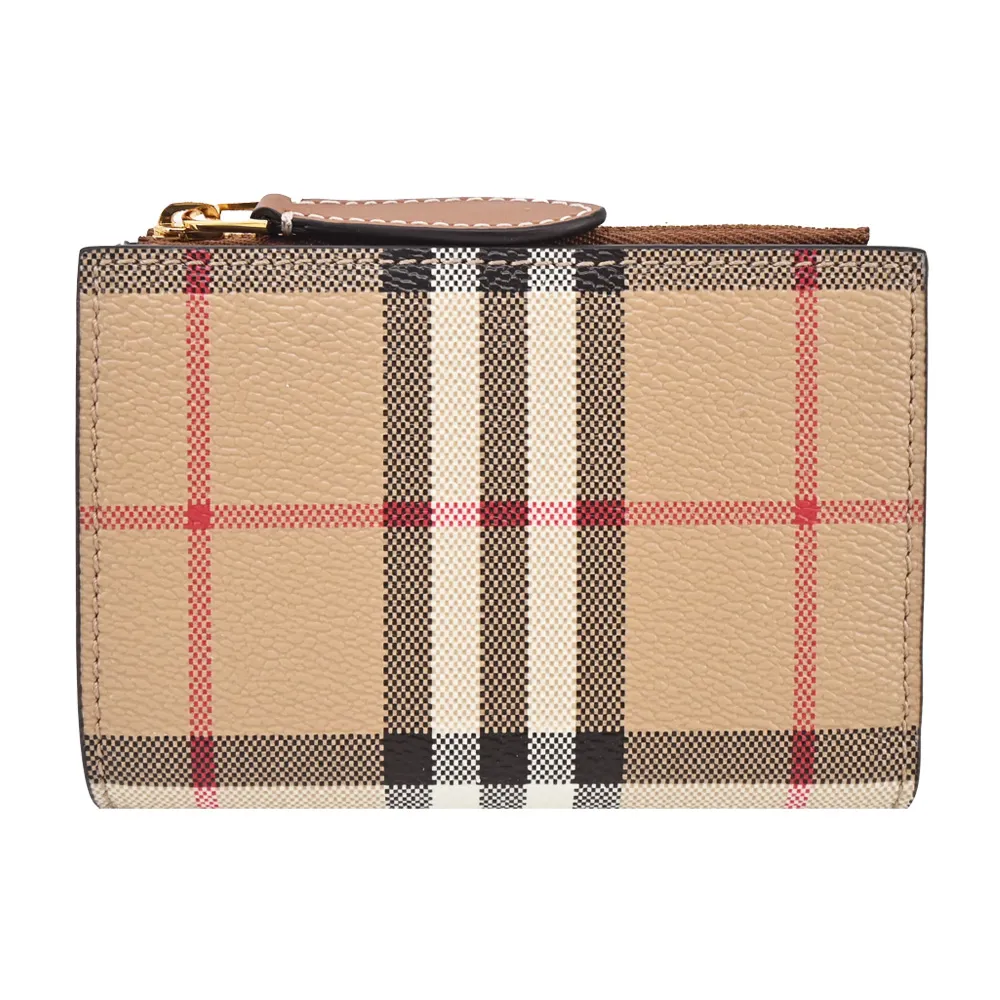 BURBERRY 經典 LOGO格紋帆布女用皮帶(卡其x黑) 歷史價格詳細信息