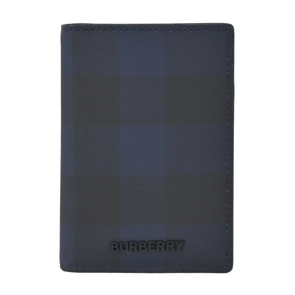 BURBERRY  經典格紋帆布卡片夾(海軍藍) 歷史價格詳細信息